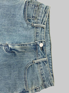 Flared Pants Floral Printed High-Waisted Pockets Jean Pants Bottoms