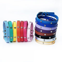 Pack of 10 PU Leather Dog Collars 1.5 inches