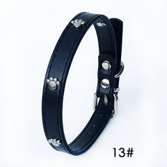 Pack of 10 PU Leather Dog Collars 1.5 inches