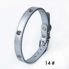 Pack of 10 PU Leather Dog Collars 1.5 inches