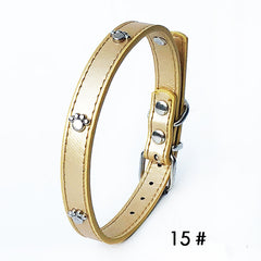 Pack of 10 PU Leather Dog Collars 1.5 inches