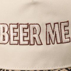 BEER ME Embroidery Leopard Camo Trucker Hat