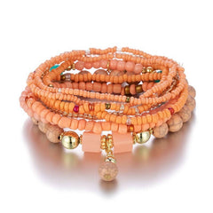 Colorful Turquoise Beaded Bracelet With Multi-Layered Design