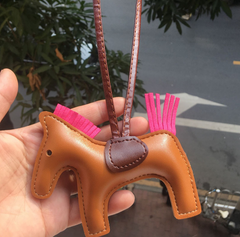 Handmade Leather Pony Keychain And Bag Charm