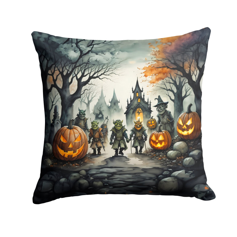 Orcs Spooky Halloween Throw Pillow