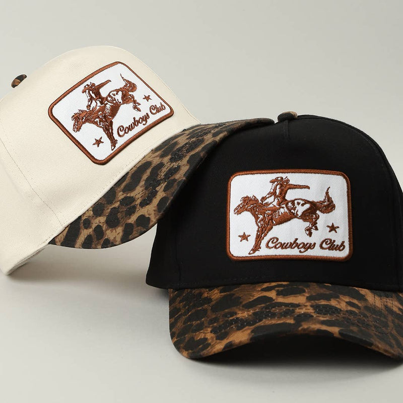 Cowboys Club Leopard Brim Trucker Hat